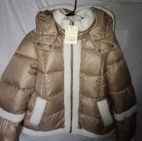 New With tags puffer with sherpa fleece coat - Picture 4 of 4